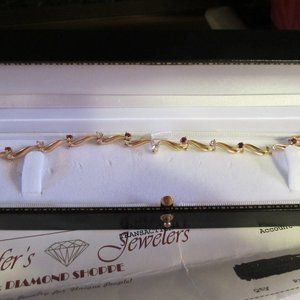 Gold, Diamond, and Ruby Bracelet